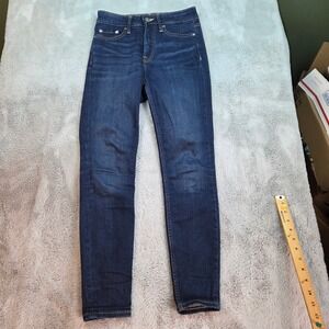 Free Assembly High Rise Skinny Jeans Women 0 Short Dark Wash Indigo